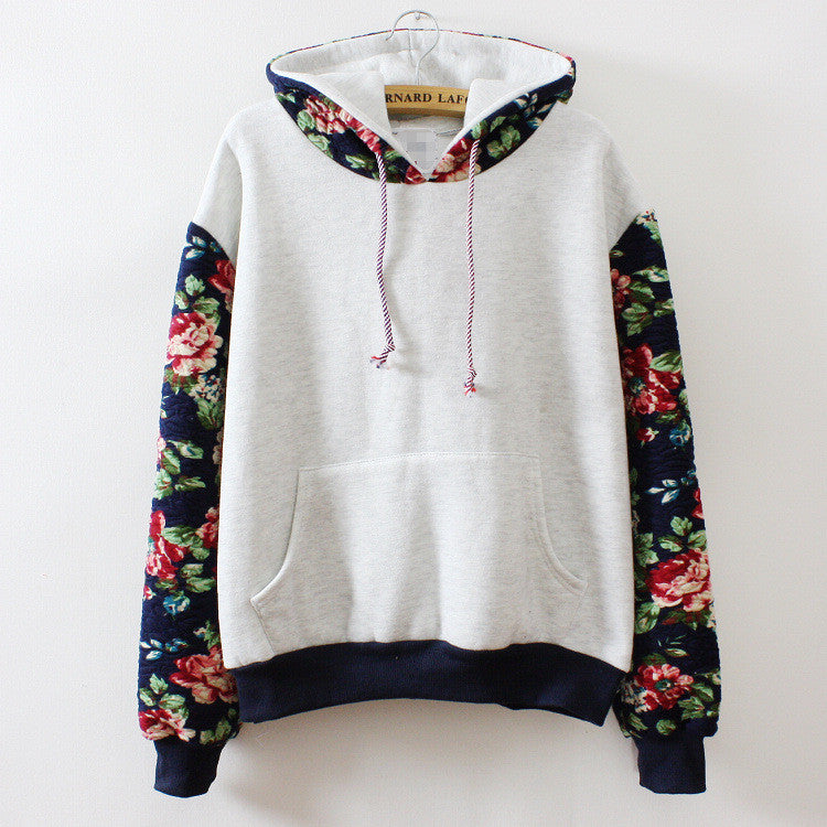 Print Retro Pullover Long Sleeve Loose Hoodie - Meet Yours Fashion - 2