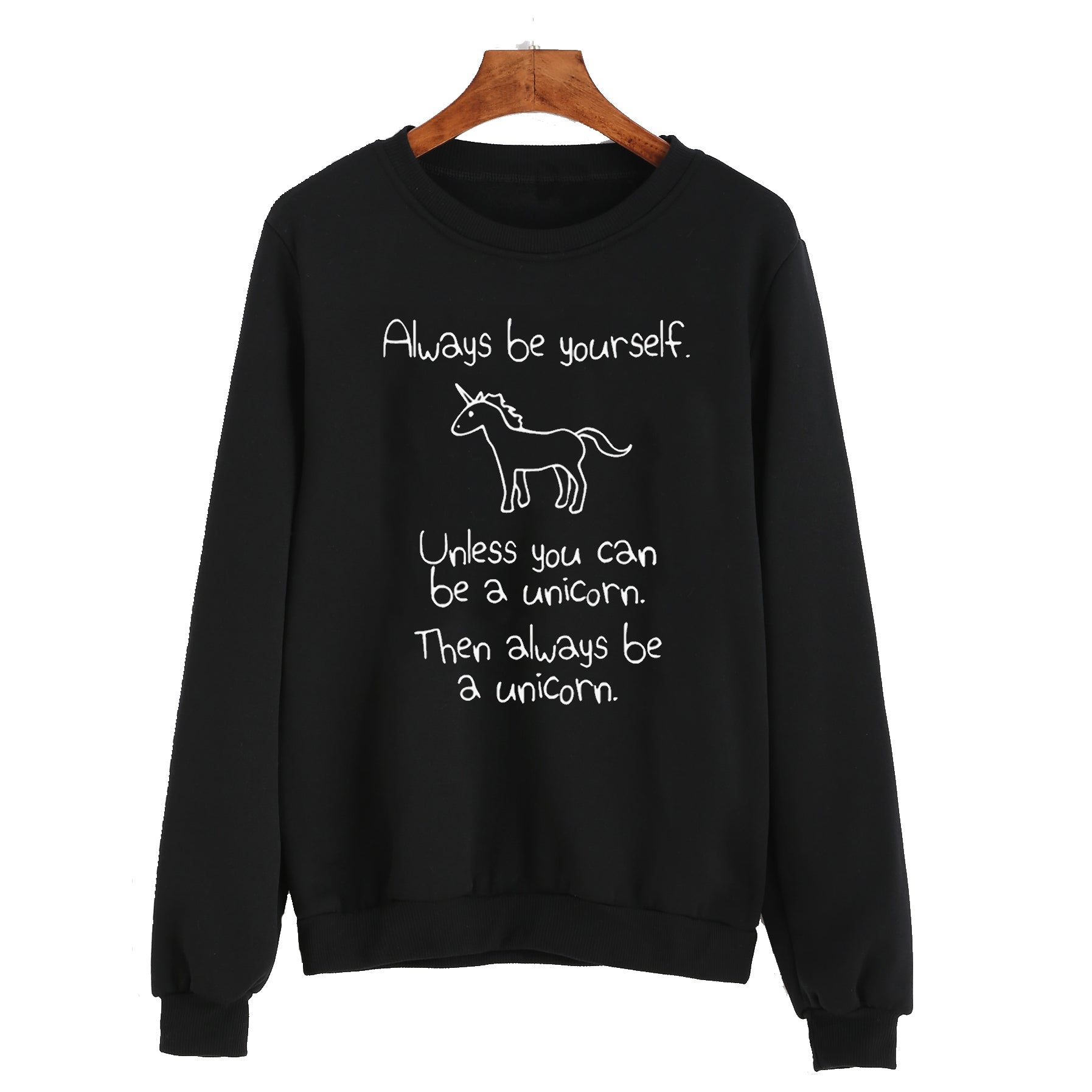 Letter and Animal Print Round Collar Long Sleeves Sweatshirt