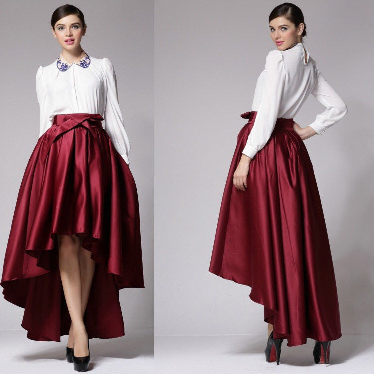 Gorgeous Bowknot Irregular Long Dovetail Skirt