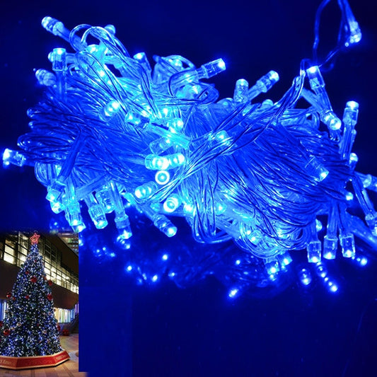 10M 100 LED Blue Lights Decorative Twinkle String Lamp Bulb 220V EU