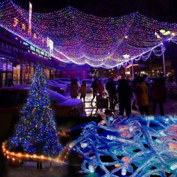 100M 600 LED Colorful Lights Decorative Wedding Fairy Christmas Tree Party Twinkle String Lighting EU