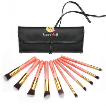 Kissemoji 10 pcs Makeup Brush Set