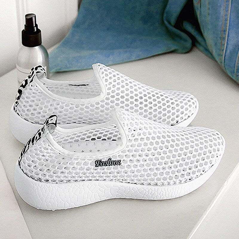 Mesh Breathable Soft Comfortable Slip On Sneakers