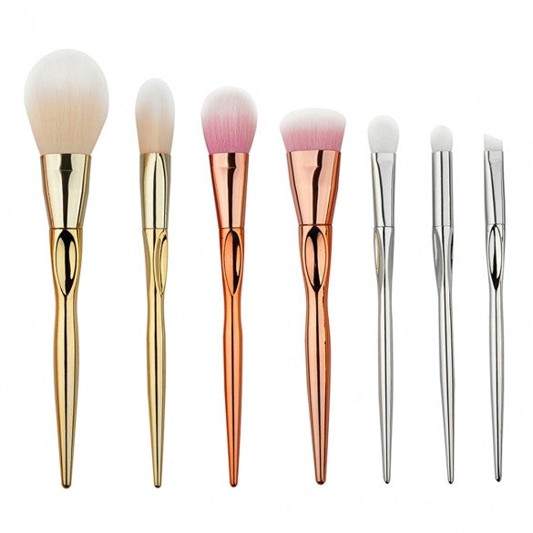 7pcs Milticolor Makeup Brushes Cosmetic Powder Blush Contour Foundation Eyeshadow Make-up Brush Set