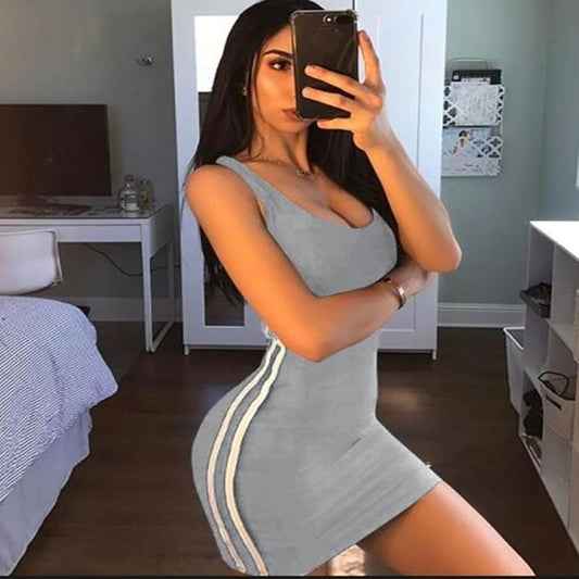 Sexy Women Summer Dress Bandage Bodycon Sleeveless Club Short Mini Dress Fashion Women Clothes