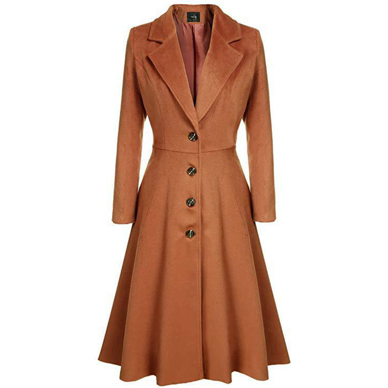 Plain Trench Coat Dress