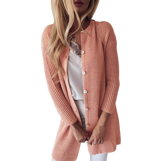 Knit Button Up Oversized Sweater Cardigan