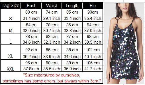 Fashionable Sexy Backless Sequins Spaghetti Strap Dress