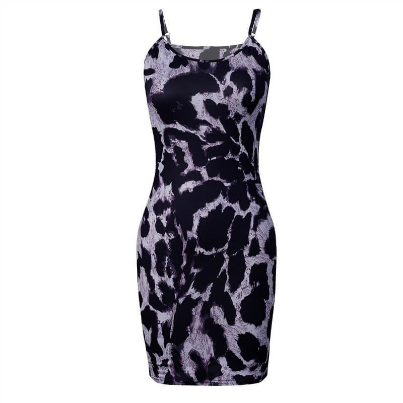 Animal Printed Bodycon Sling Dress