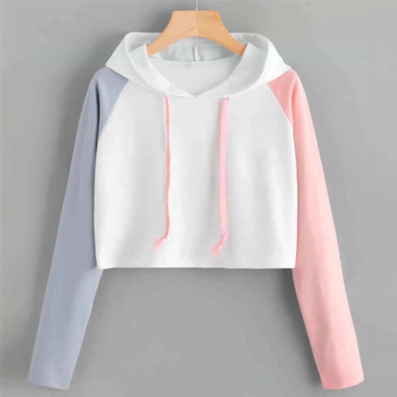 Casual Pullover Drawstring Loose Crop Hoodies