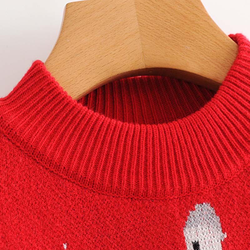 Crewneck Knit Christmas Pullover Sweater