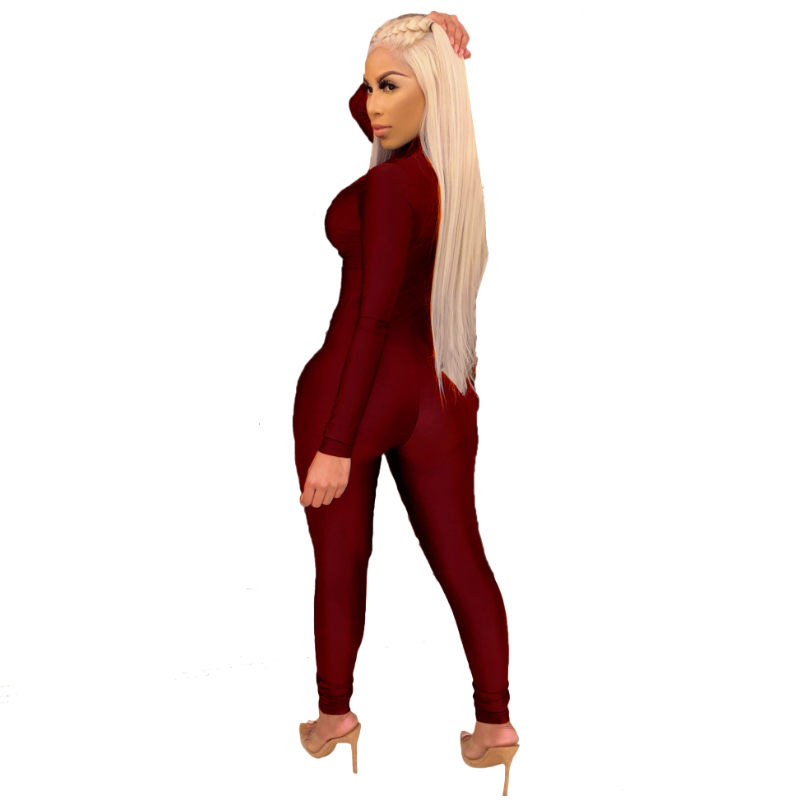 Long Sleeves Bodycon Skinny Jumpsuit