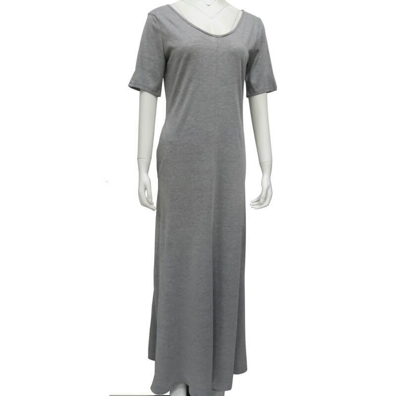 Soild Loose Plus Size Ankle Length Dress