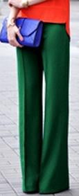 Straight Pure Color Casual Wide Legs Pants