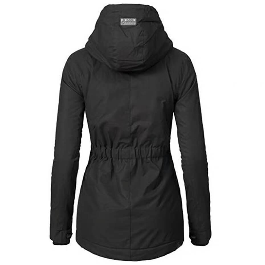 Warm Plain Hooded Padded Coat