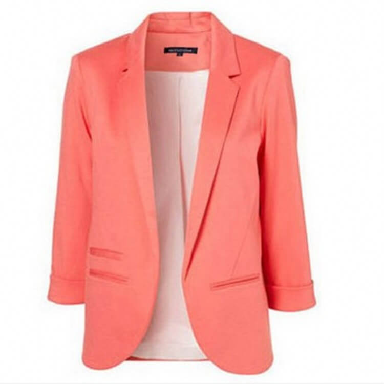 Simple 3/4 Sleeve Blazer