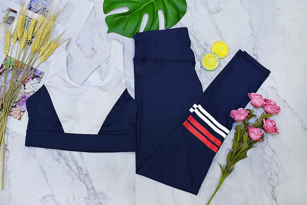 Sexy Dark Blue Tank Top High Waist Bodycon Skinny Pant Sets