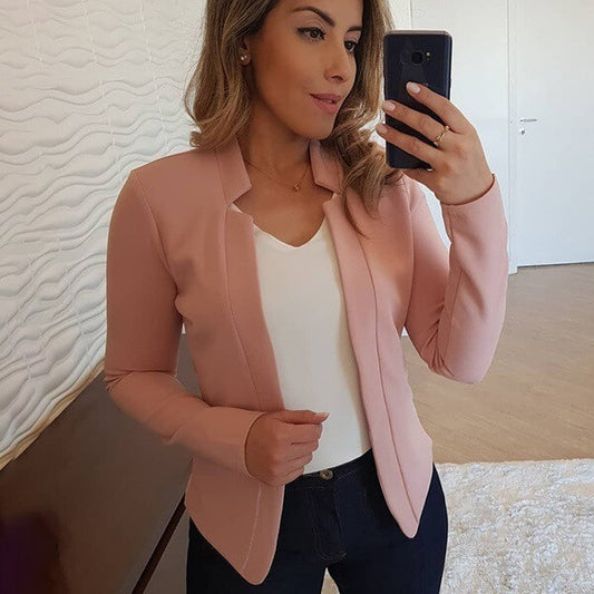 Plus Size Notched Collar Blazer