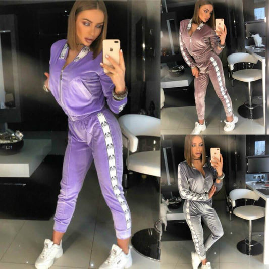 Velveteen Sports Two Pieces Set