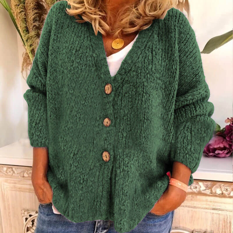 Soild Knitted Sweater Cardigan