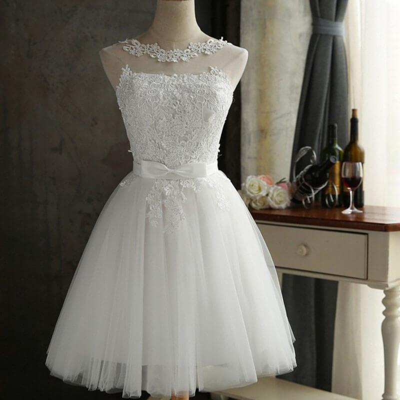 Patchwork Lace Bridemaid Skater Dress