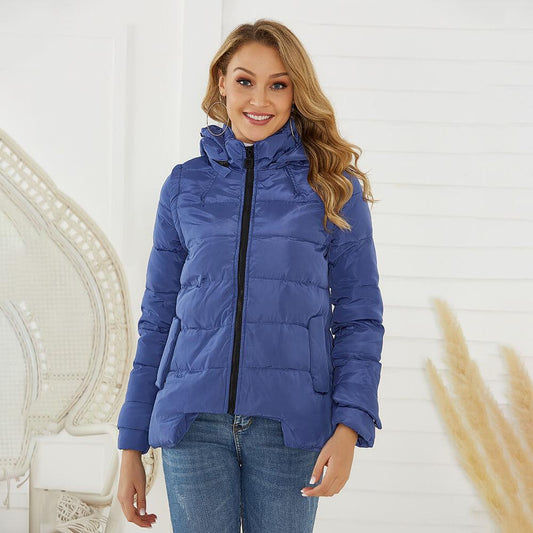 Hooded Mock Neck Puffer Jacket