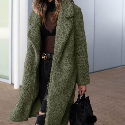 Lapel Teddy Cardigan Coat