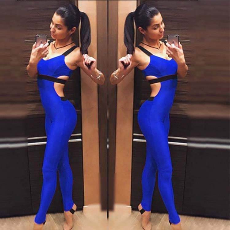 Sexy Sleeveless Bodycon Stretch Yoga Jumpsuit