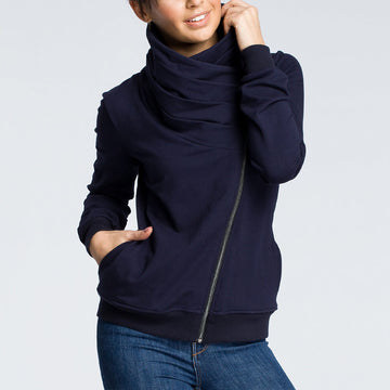 Zipper Up Scarf Hoodies