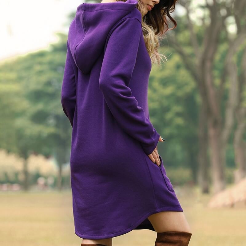 Drawstring Oversized Hoodie Dress