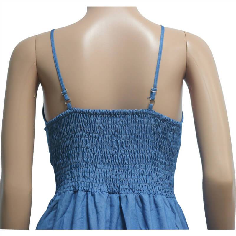 Denim Empire Waist Sling Dress