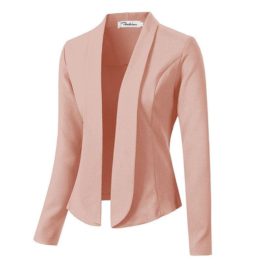 Plus Size Pure Color Petite Blazer