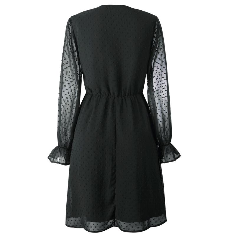 OL Long Sleeve Empire Waist A Line Dress