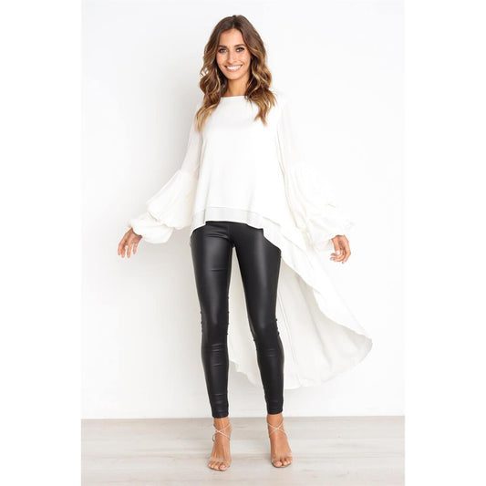 Irregular Long Sleeves Loose T-shirt