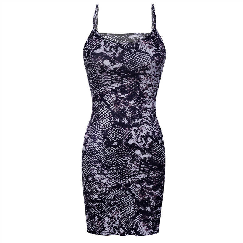 Animal Printed Bodycon Sling Dress