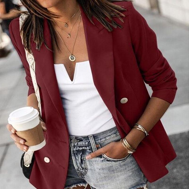 Plain Petite Double Breasted Blazer