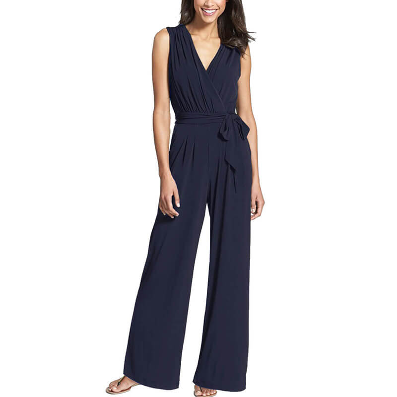 Bandage Wide Leg Jumpsuits