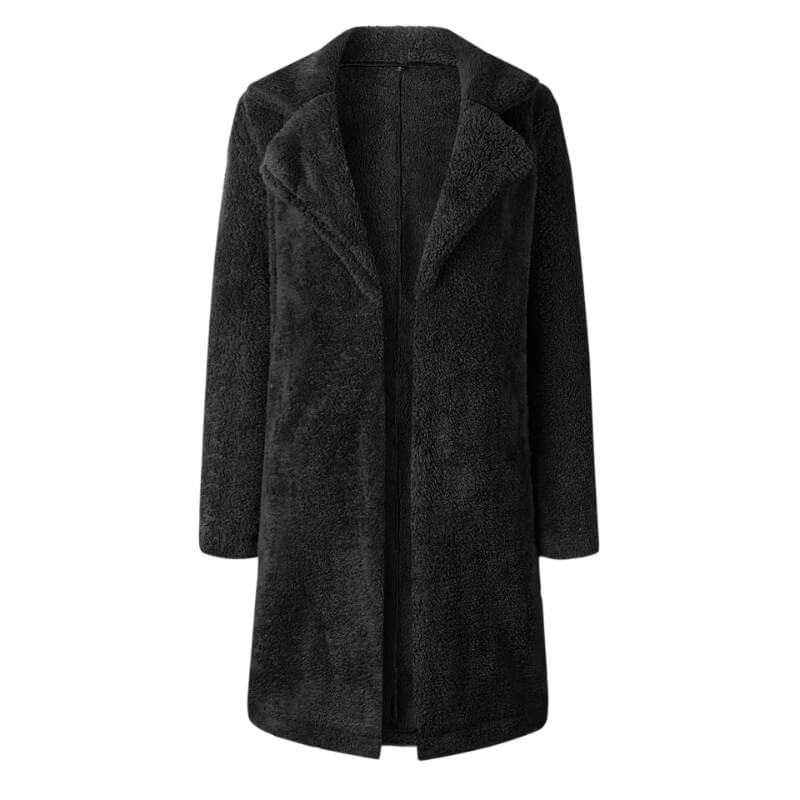 Lapel Teddy Cardigan Coat