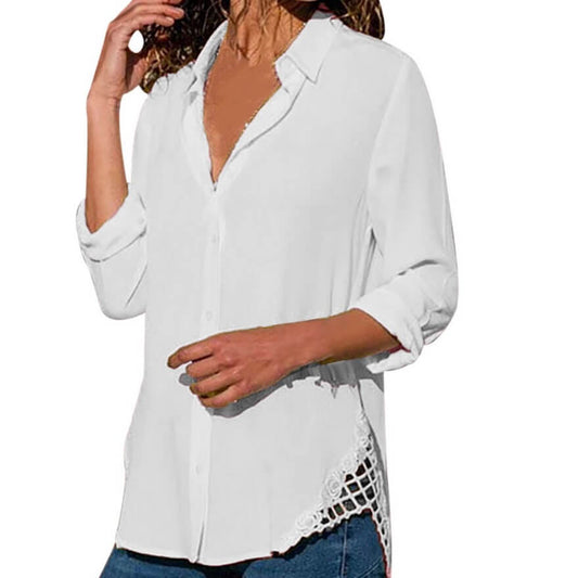 Women V-neck Loose Blouse