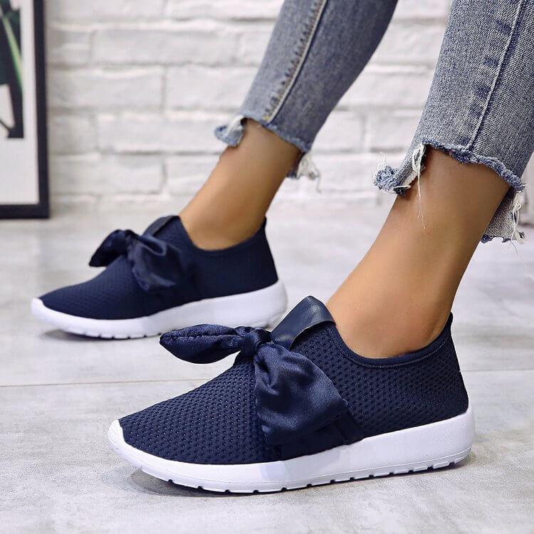 Fashion Chunky Bow Comfortable Sneakers