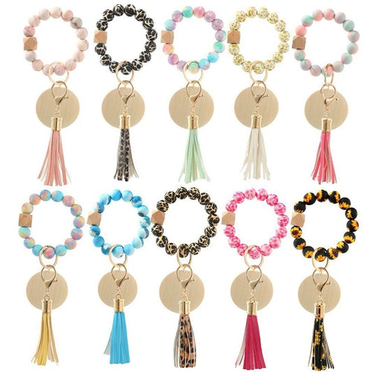 Boho Colorful Beads Tassel Key Chain