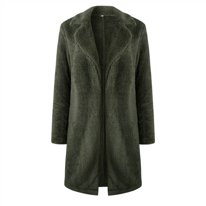 Lapel Teddy Cardigan Coat