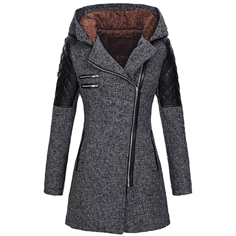 Plus Size Hooded Padded Coat