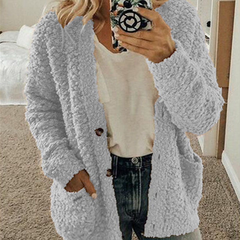 Button Up Popcorn Sweater Cardigan