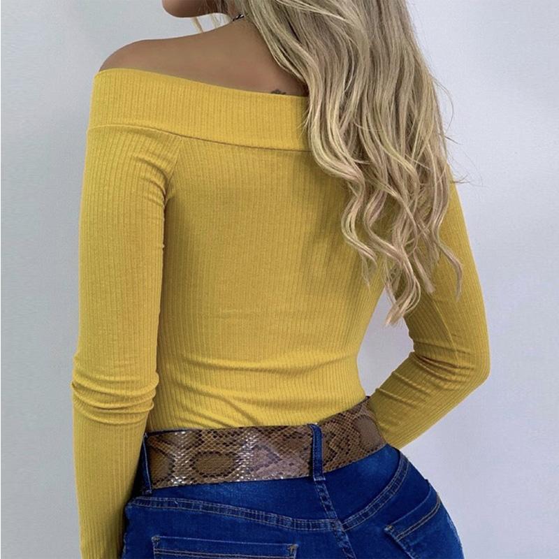 Sexy Long Sleeves V Neck Slim Bodysuits