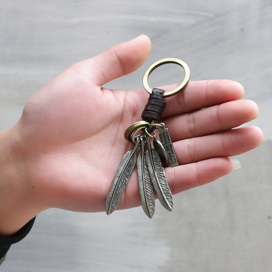 Fashion Alloy Leaves Key Chain