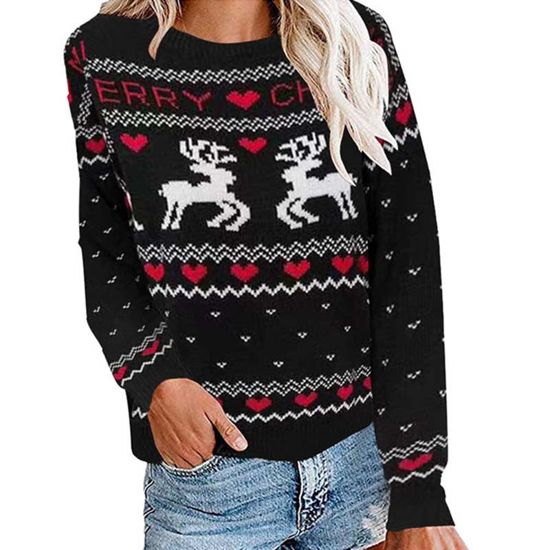 Cute Reindeer Knit Christams Sweater