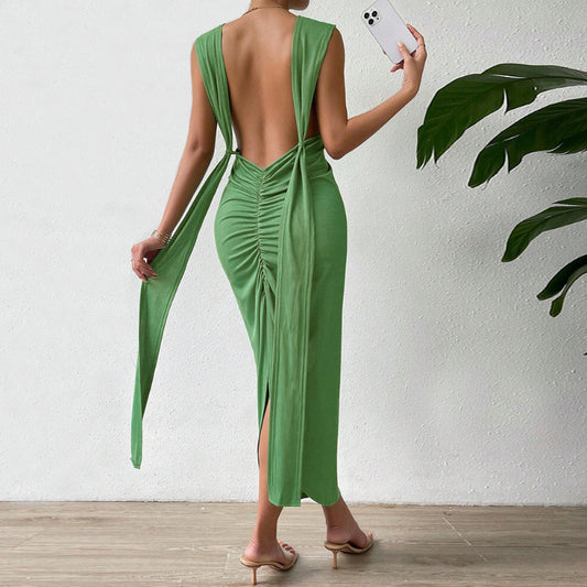 Sensual Backless Spaghetti Strap Party Dress