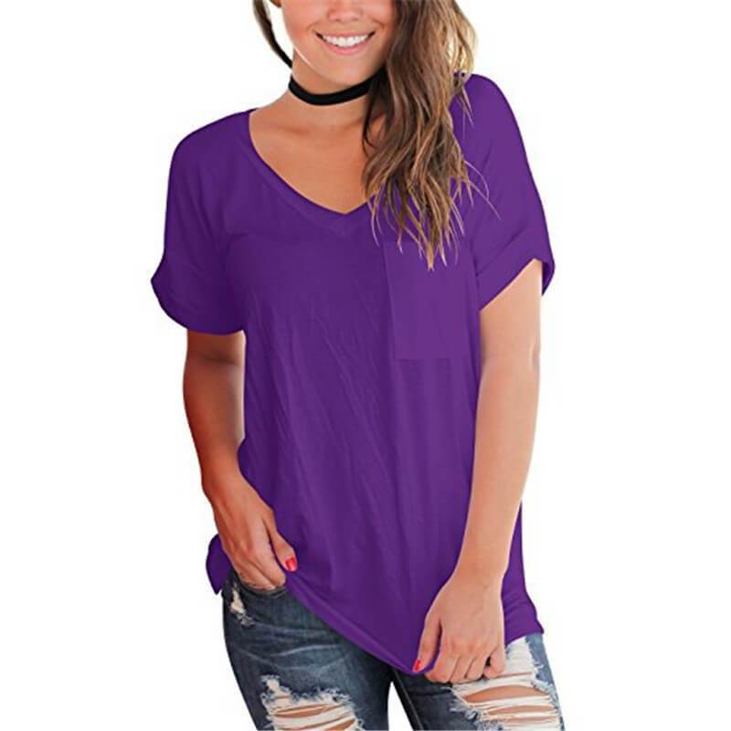 Polka Dots V-neck Loose T-shirt