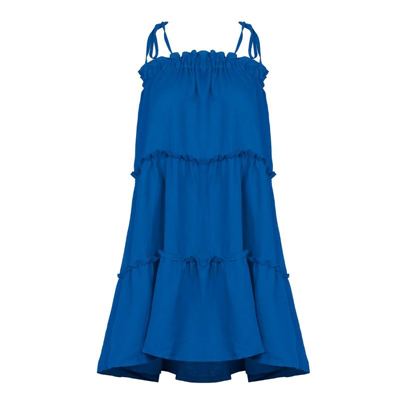 Summer Ruffle Loose Short Beach Dress